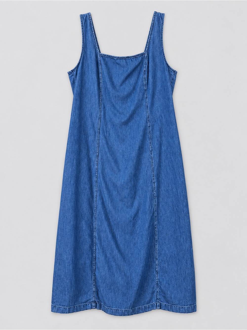 Old Navy Denim Square Neck Midi Dress XL Cottage Prairie Country Western Layers